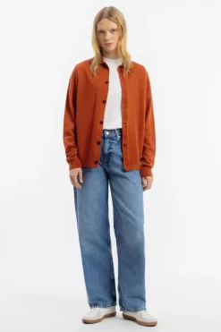 Strick Shirt Merinowolle - Rot
