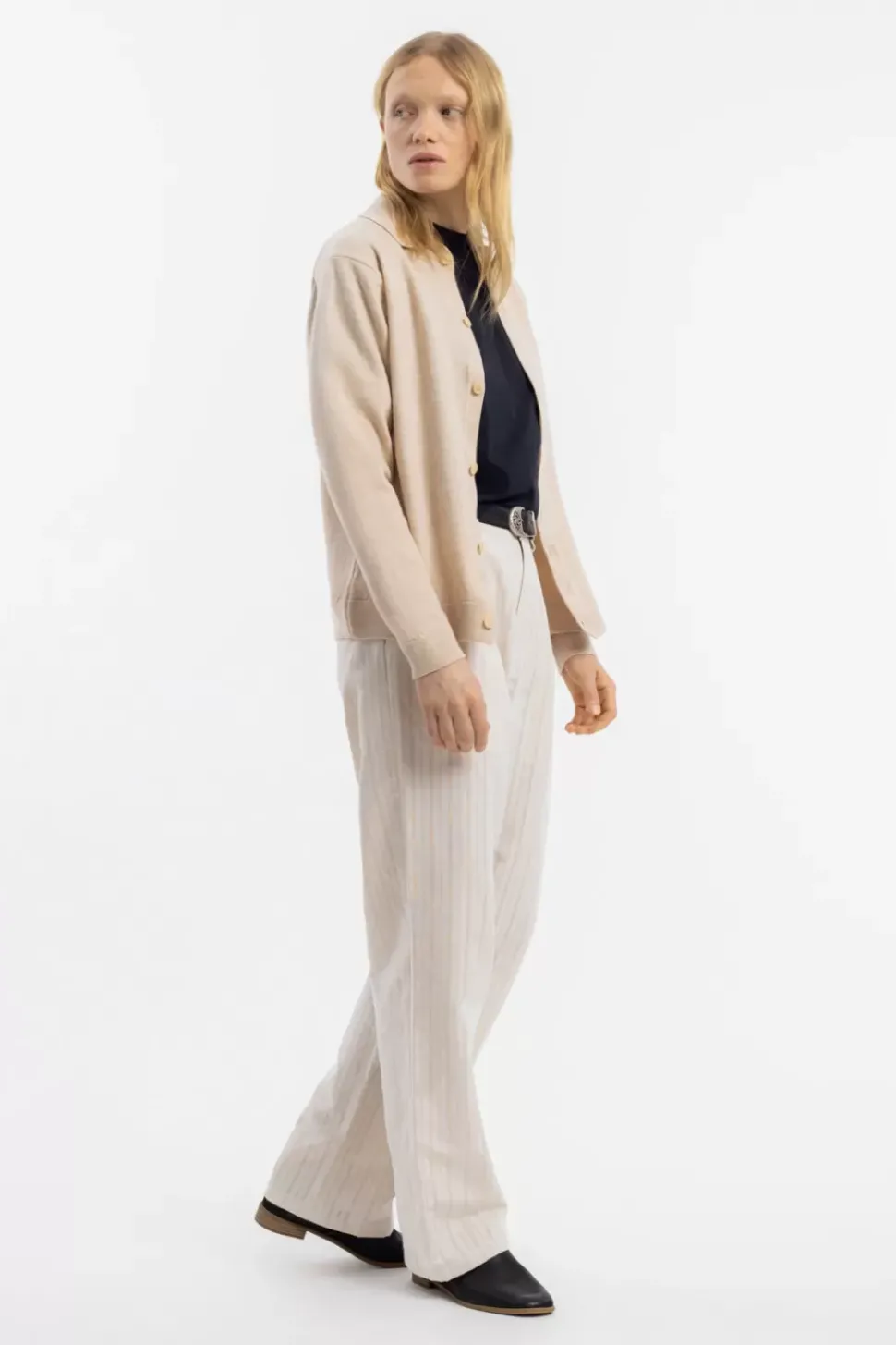 Strick Shirt Merinowolle - Sand
