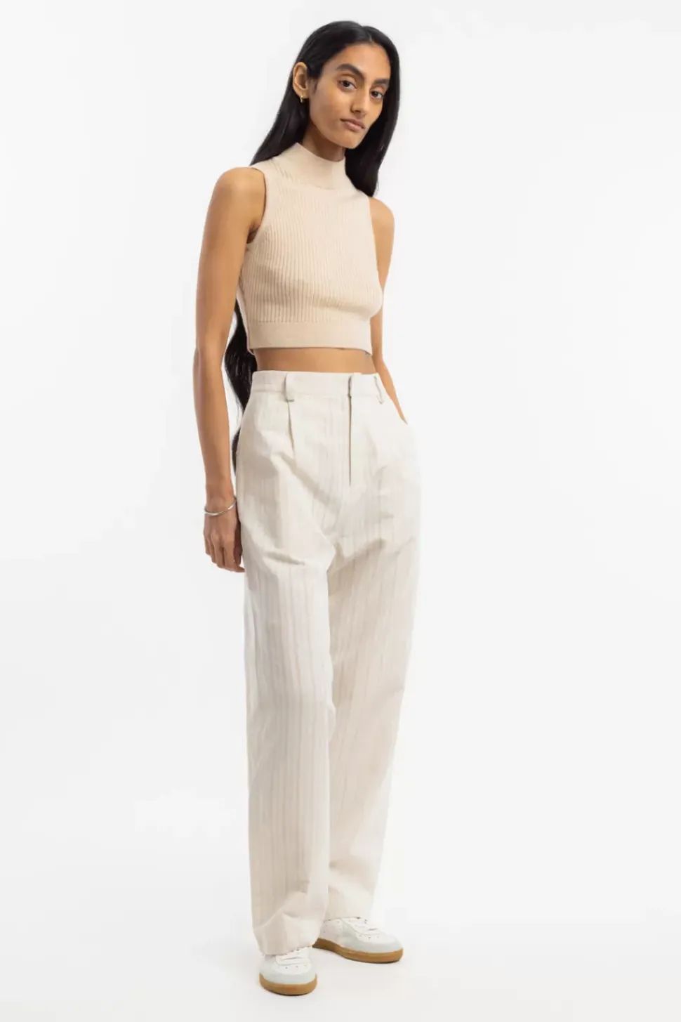 Strick Singlet Merinowolle - Sand