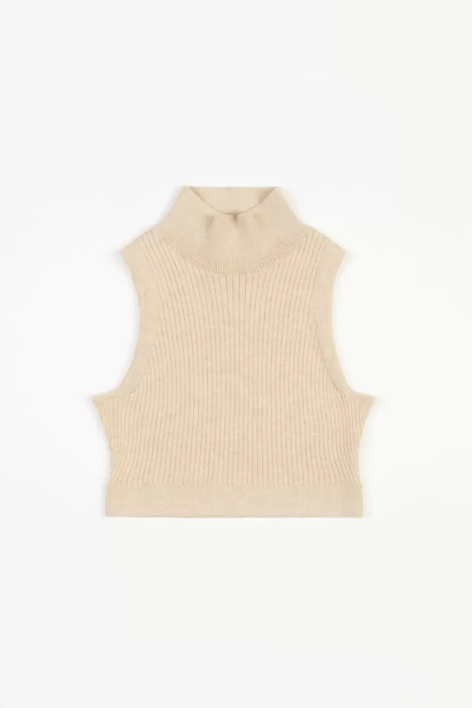Strick Singlet Merinowolle - Sand