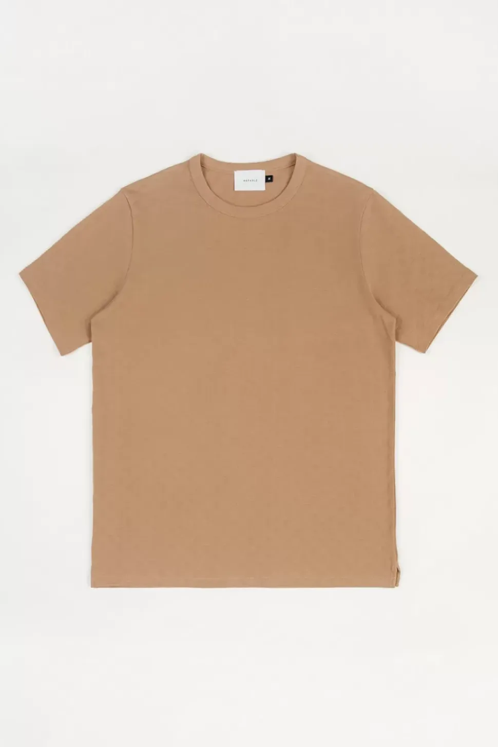 Strukturiertes T-Shirt Bio Baumwolle - Karamell