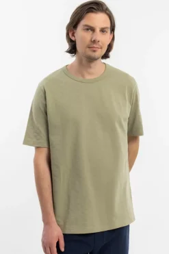 Strukturiertes T-Shirt Bio Baumwolle - Grun