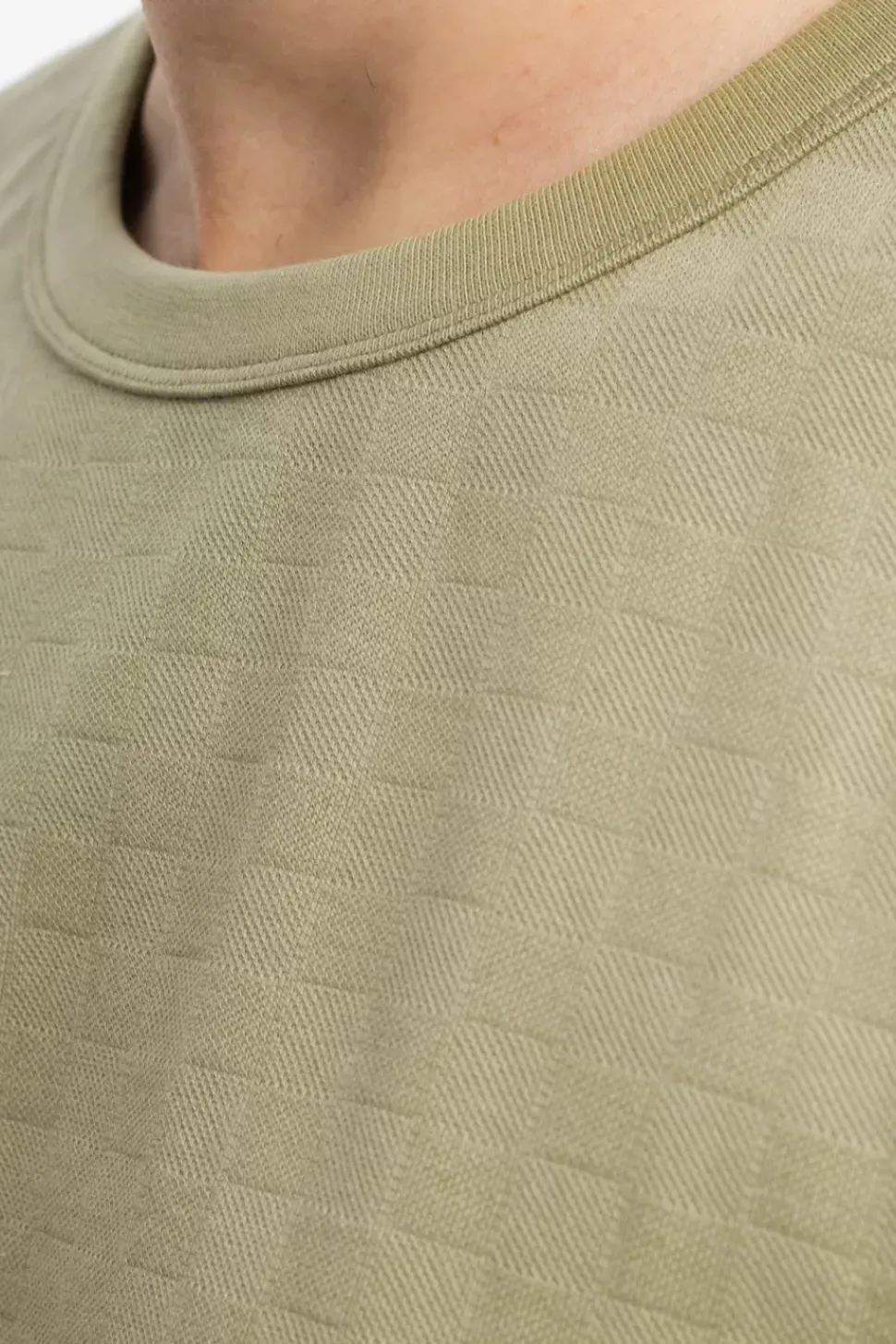 Strukturiertes T-Shirt Bio Baumwolle - Grun