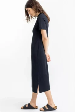 T-Shirt Kleid Aus Bio-Baumwolle Schwarz