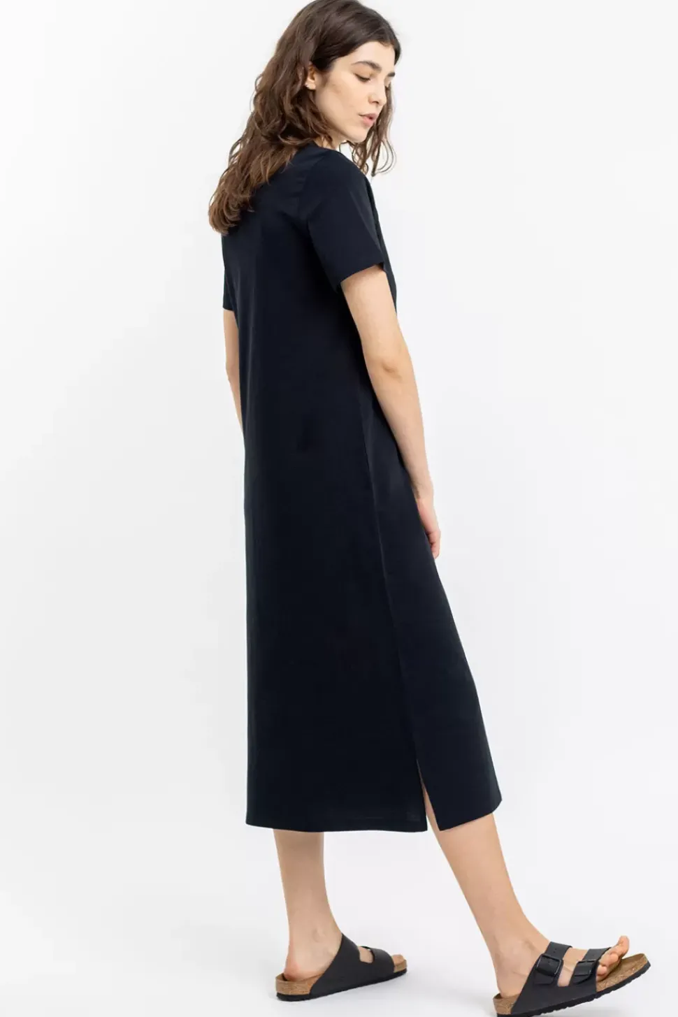 T-Shirt Kleid Aus Bio-Baumwolle Schwarz