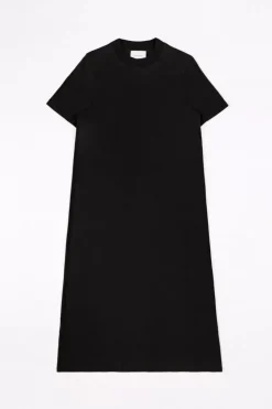 T-Shirt Kleid Aus Bio-Baumwolle Schwarz