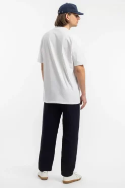 T-Shirt Mit Breitem Kragen Bio Baumwolle - Weis