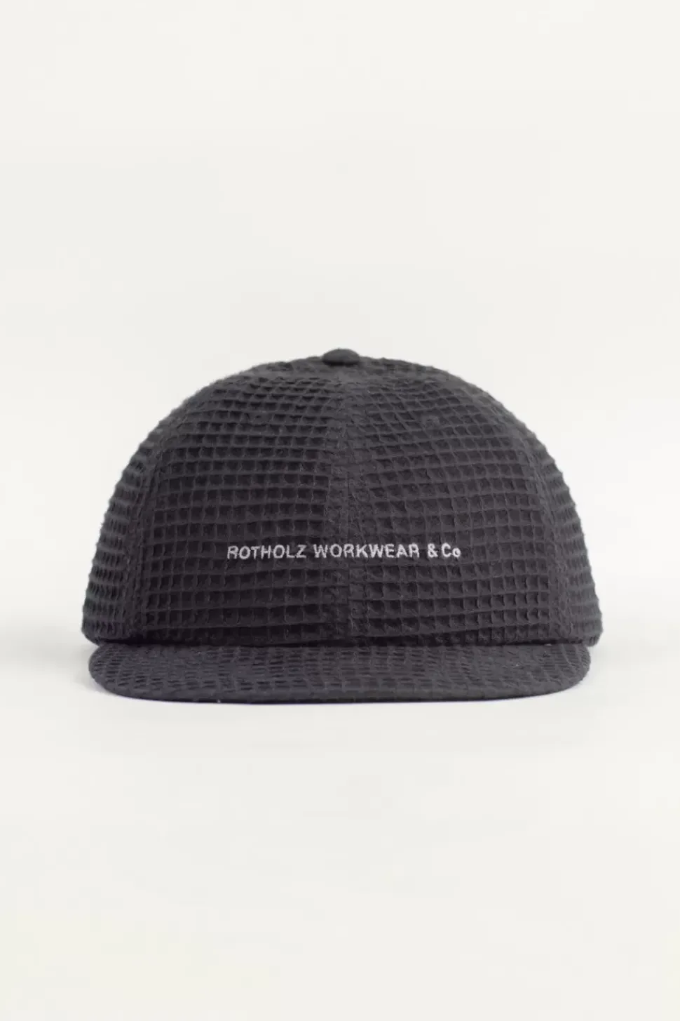 Waffel Cap Bio Baumwolle - Schwarz