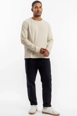 Waffel Longsleeve Bio Baumwolle - Creme
