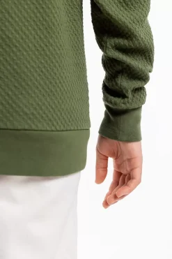 Waffel Sweatshirt Bio Baumwolle - Grun
