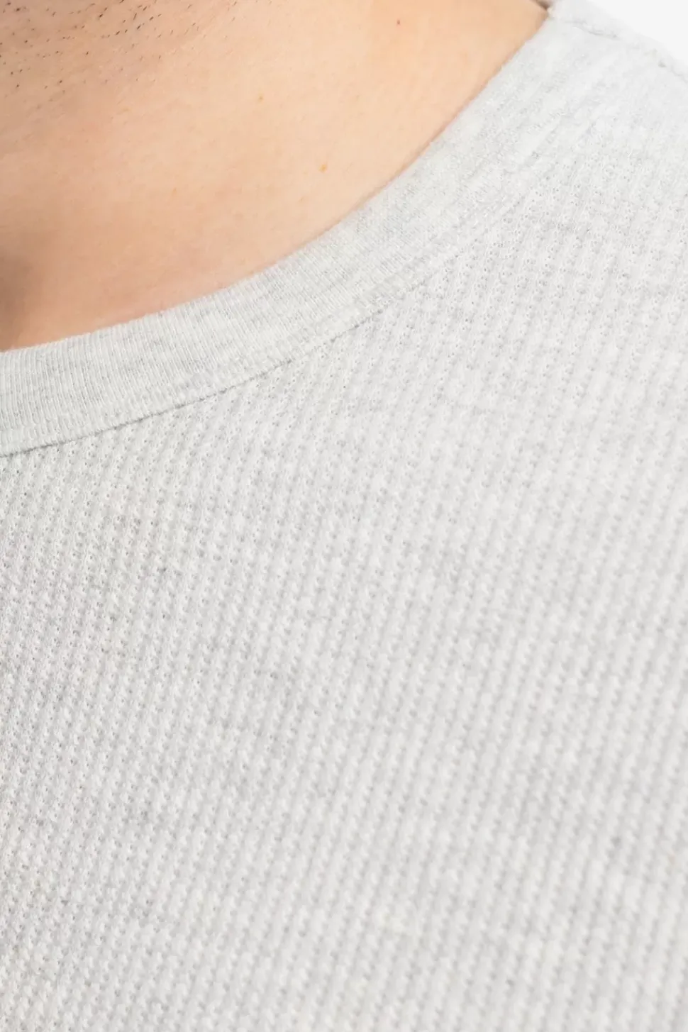 Waffel T-Shirt Bio-Baumwolle - Grau