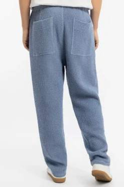 Weite Hose Waffle Cotton - Hellblau
