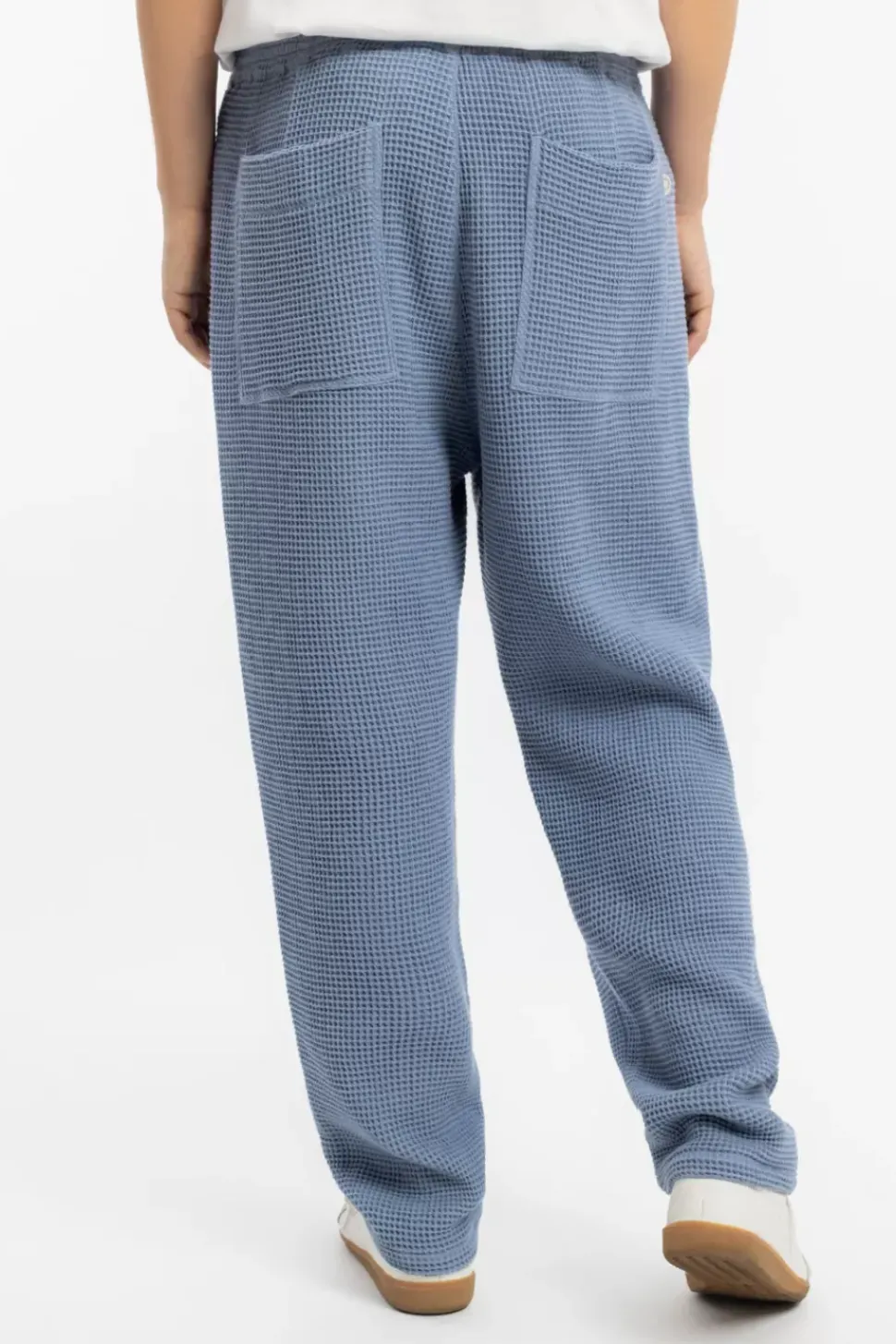 Weite Hose Waffle Cotton - Hellblau