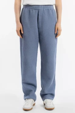 Weite Hose Waffle Cotton - Hellblau