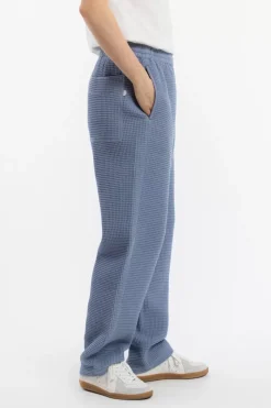 Weite Hose Waffle Cotton - Hellblau