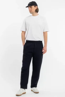 Weite Hose Waffle Cotton - Schwarz