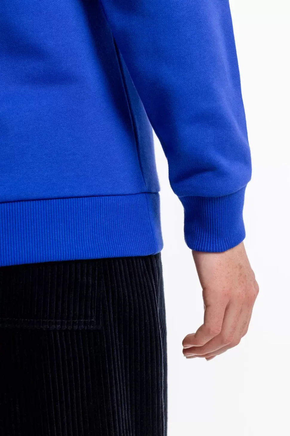 Willkommen Print Sweatshirt Bio Baumwolle - Kobalt