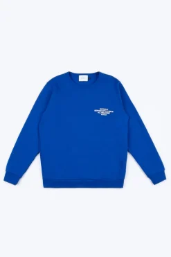 Willkommen Print Sweatshirt Bio Baumwolle - Kobalt