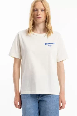 Willkommen Print T-Shirt Bio Baumwolle - Off-White