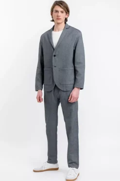 Workwear Blazer Aus Bio Canvas Schwarz Kariert