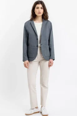 Workwear Blazer Aus Bio Twill Schwarz Kariert