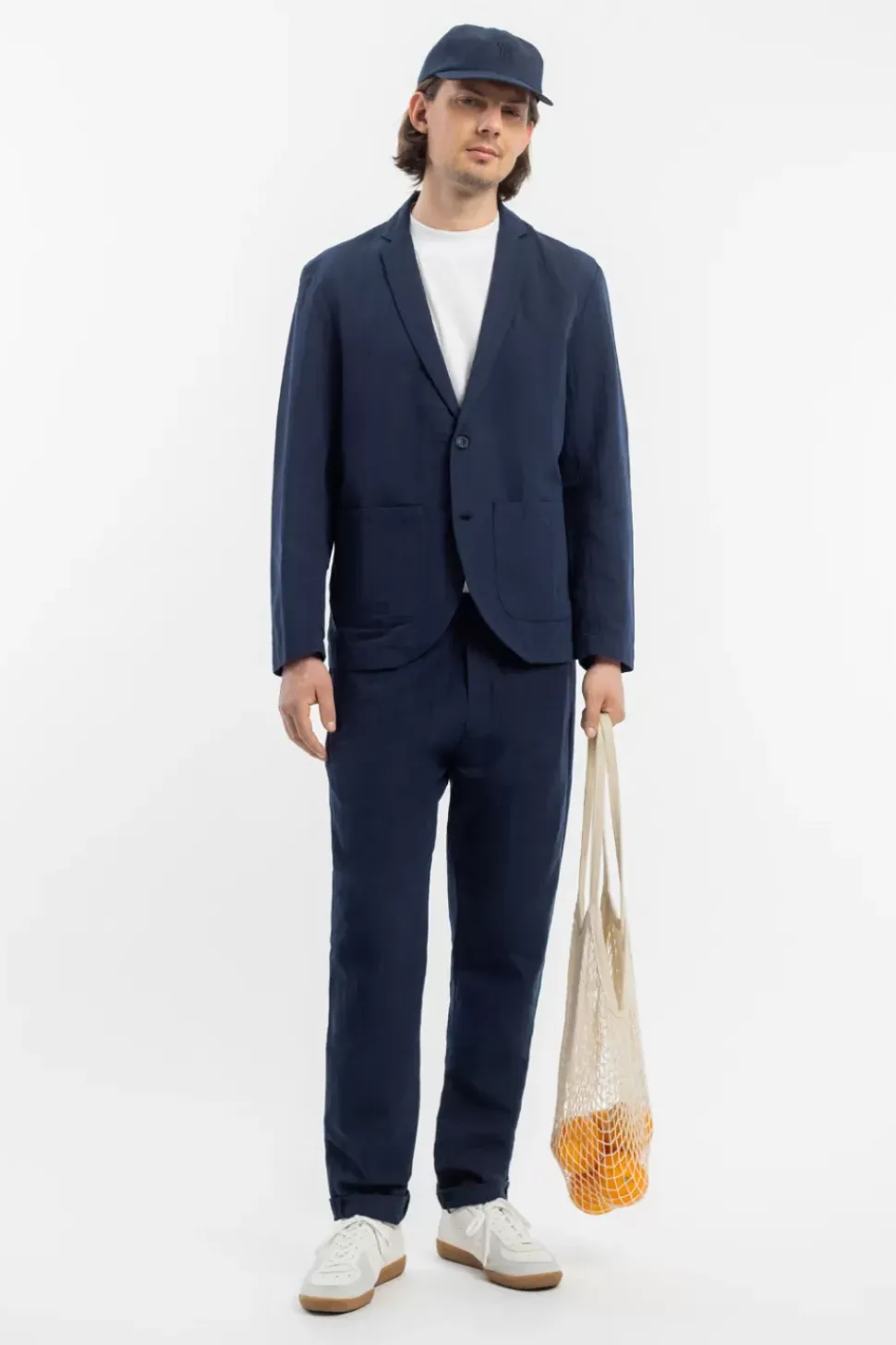 Workwear Blazer Leinen Mix - Dunkelblau