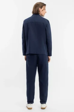 Workwear Blazer Leinen Mix - Dunkelblau