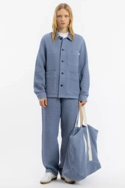 Workwear Jacke Waffle Cotton - Hellblau