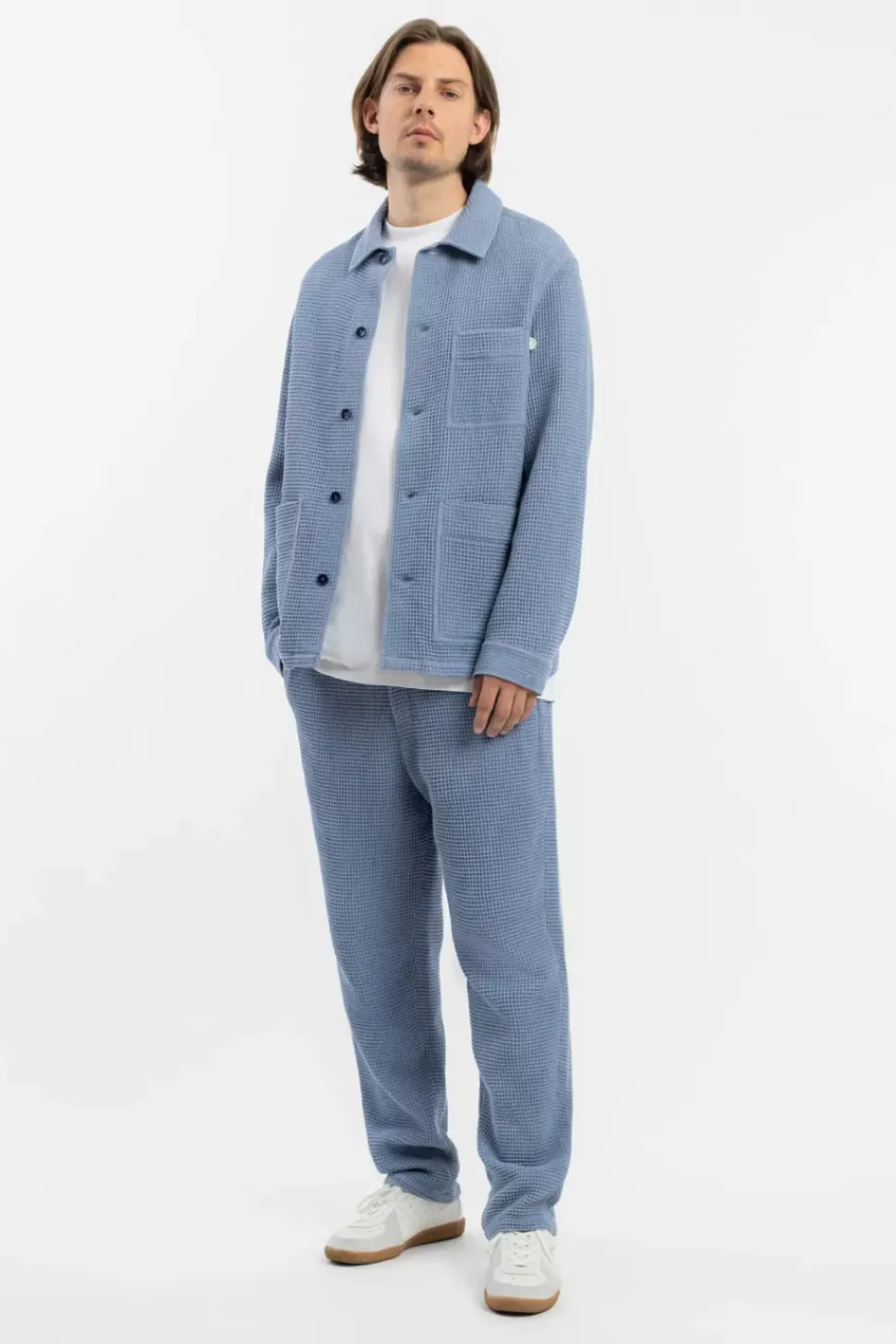 Workwear Jacke Waffle Cotton - Hellblau