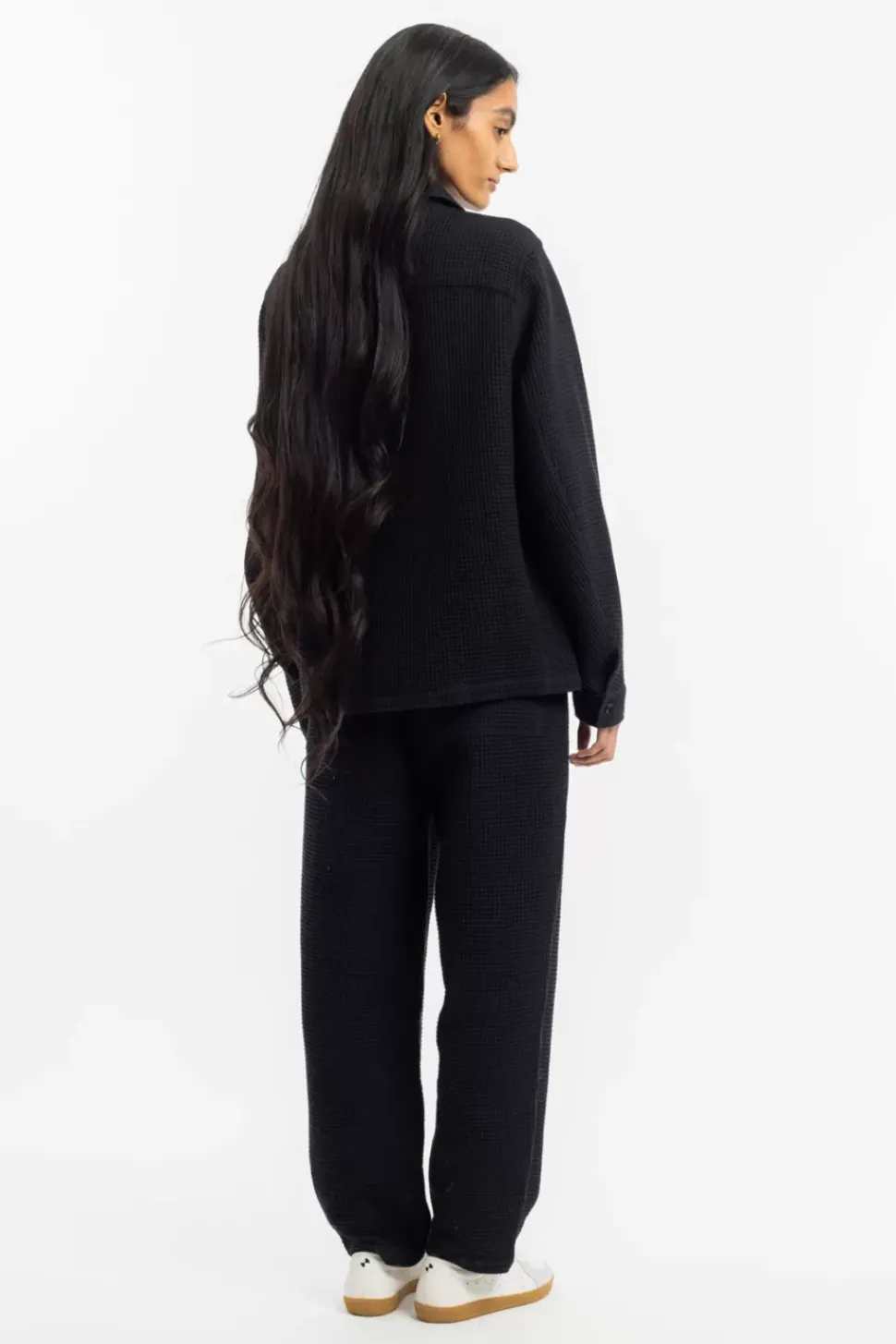 Workwear Jacke Waffle Cotton - Schwarz