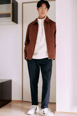 Zip Jacke Aus Bio-Baumwolle Braun