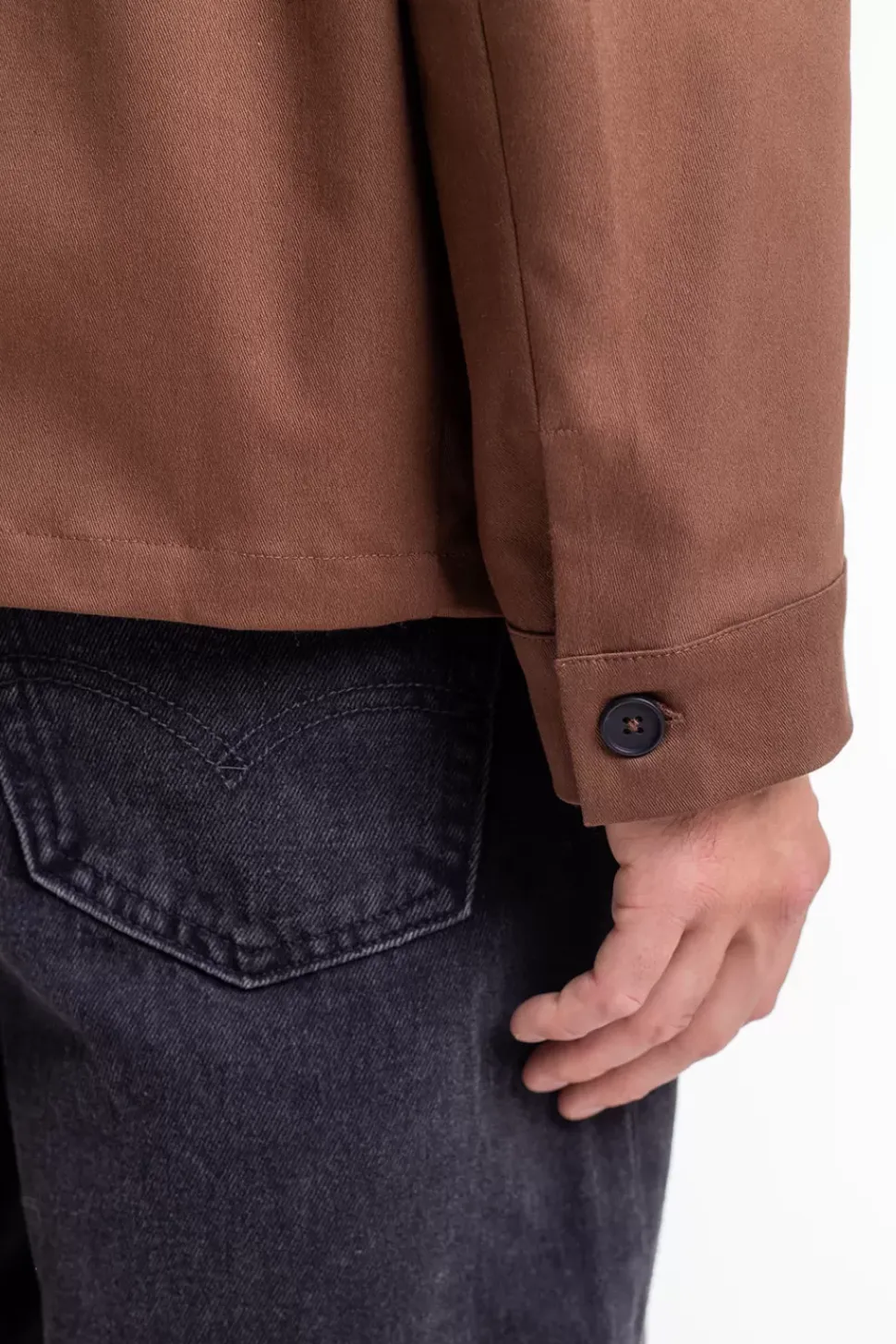 Zip Jacke Aus Bio-Baumwolle Braun