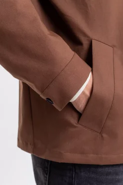 Zip Jacke Aus Bio-Baumwolle Braun