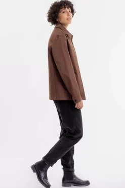 Zip Jacke Aus Bio-Baumwolle Braun