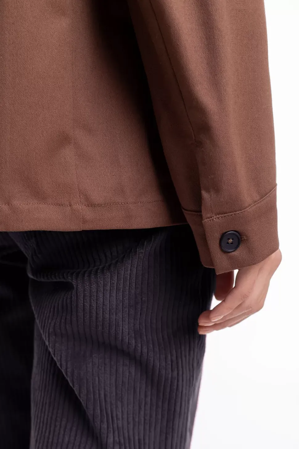 Zip Jacke Aus Bio-Baumwolle Braun